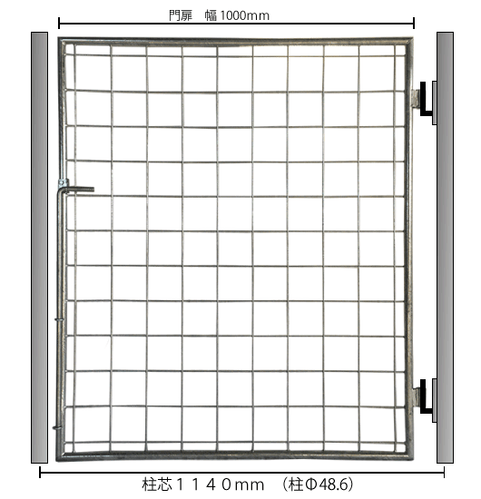 門扉1200ｍｍ　施工図